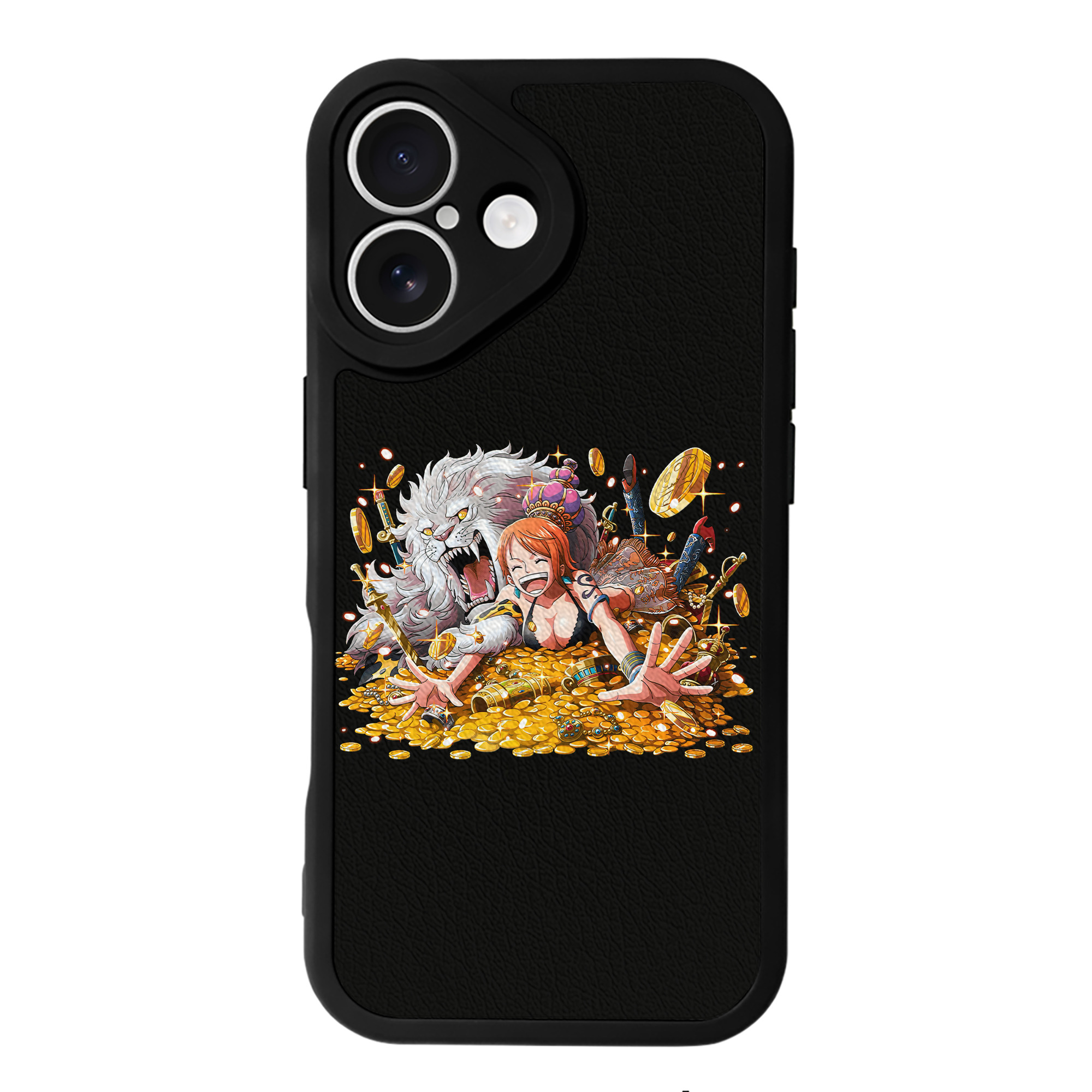 （画像用） ワンピース ナミ ONE PIECE Nami 【iPhone 16シリーズ対応】シリコンスマホケース（レザー調） 材質：シリコン